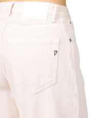 JEANS DONNA DONDUP DAKOTA ROSA CON GAMBA A PALAZZO E VITA BASSA