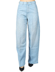 JEANS DONNA DONDUP ALEK DENIM CHIARO A VITA BASSA E GAMBA BALLON