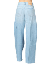 JEANS DONNA DONDUP ALEK DENIM CHIARO A VITA BASSA E GAMBA BALLON
