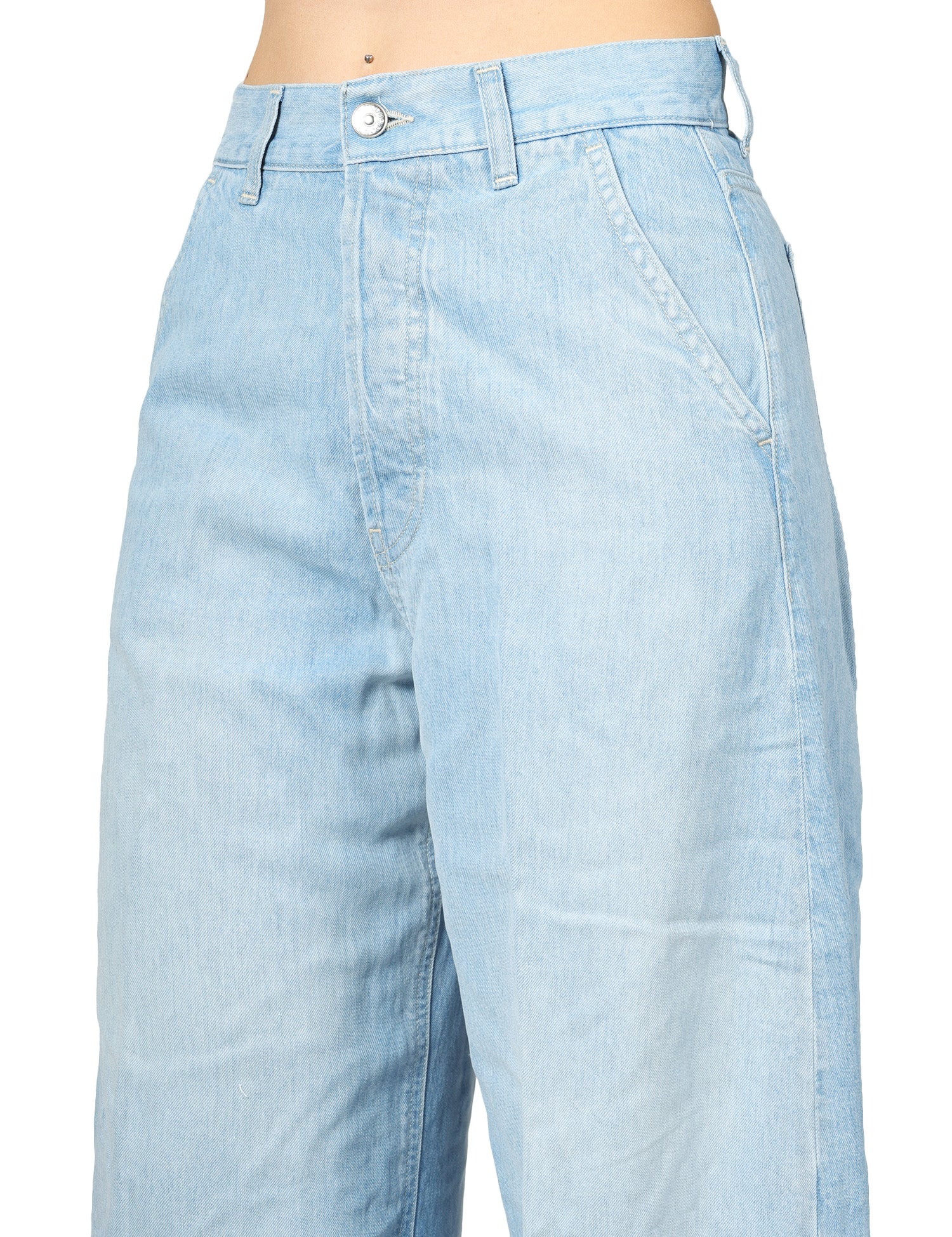JEANS DONNA DONDUP ALEK DENIM CHIARO A VITA BASSA E GAMBA BALLON