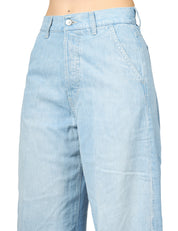 JEANS DONNA DONDUP ALEK DENIM CHIARO A VITA BASSA E GAMBA BALLON
