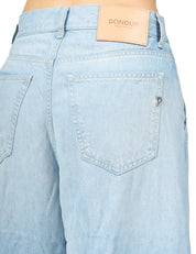 JEANS DONNA DONDUP ALEK DENIM CHIARO A VITA BASSA E GAMBA BALLON