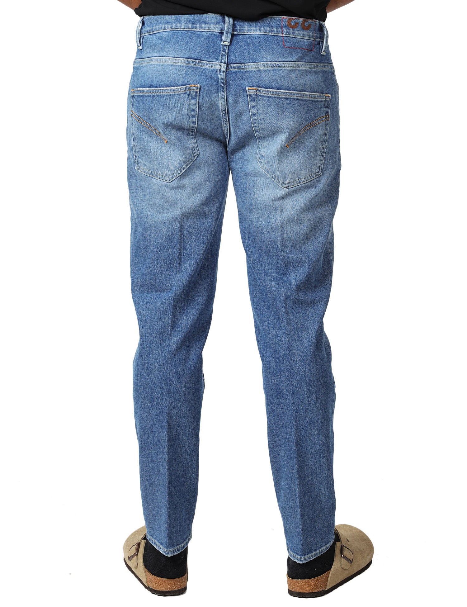 JEANS UOMO DONDUP BRIGHTON DENIM MEDIO LAVAGGIO VINTAGE CARROT FIT