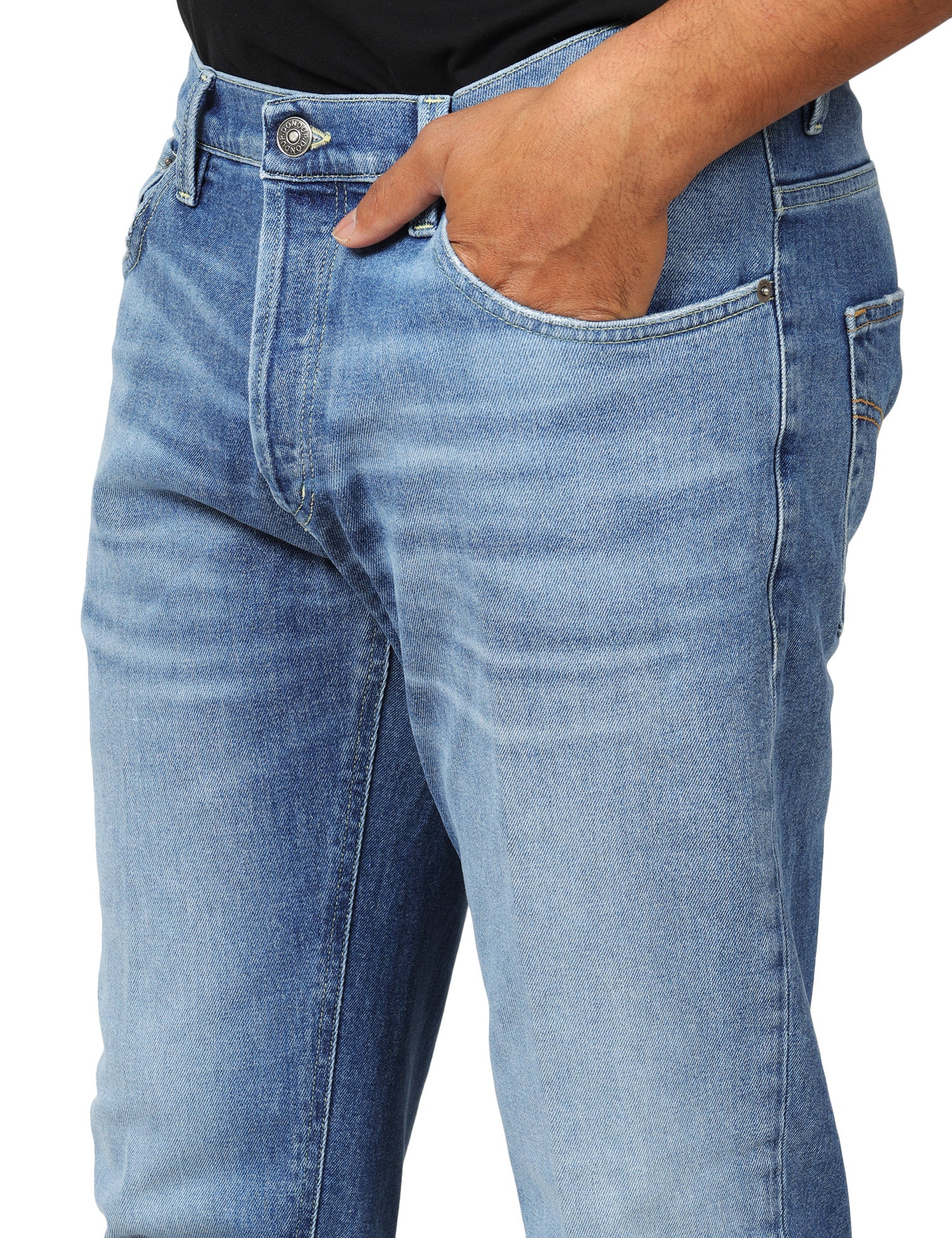 JEANS UOMO DONDUP BRIGHTON DENIM MEDIO LAVAGGIO VINTAGE CARROT FIT