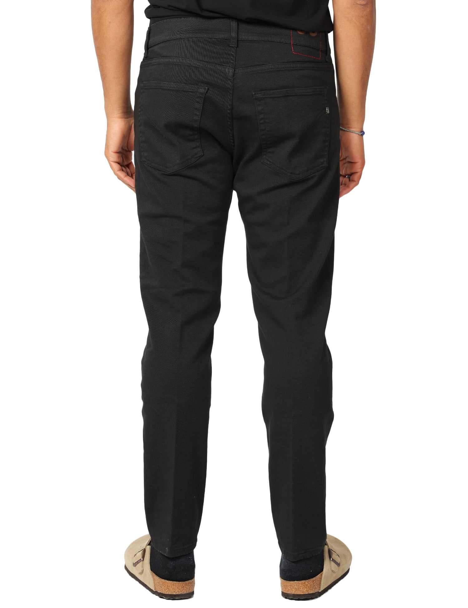 JEANS UOMO DONDUP DIAN NERO IN BULL STRETCH CARROT FIT