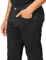 JEANS UOMO DONDUP DIAN NERO IN BULL STRETCH CARROT FIT