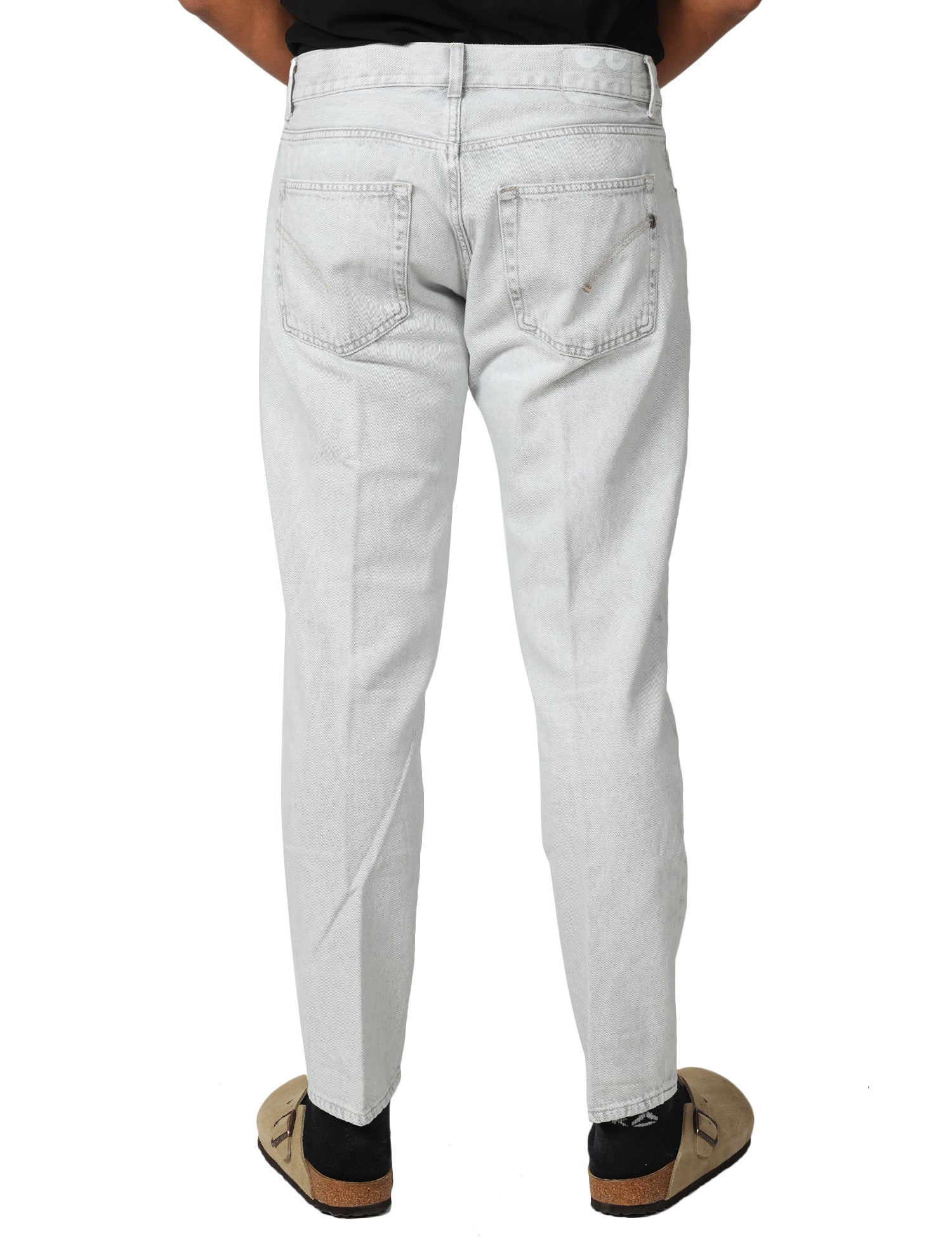 JEANS UOMO DONDUP DIAN GRIGIO CHIARO CINQUE TASCHE CARROT FIT