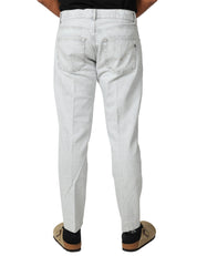 JEANS UOMO DONDUP DIAN GRIGIO CHIARO CINQUE TASCHE CARROT FIT