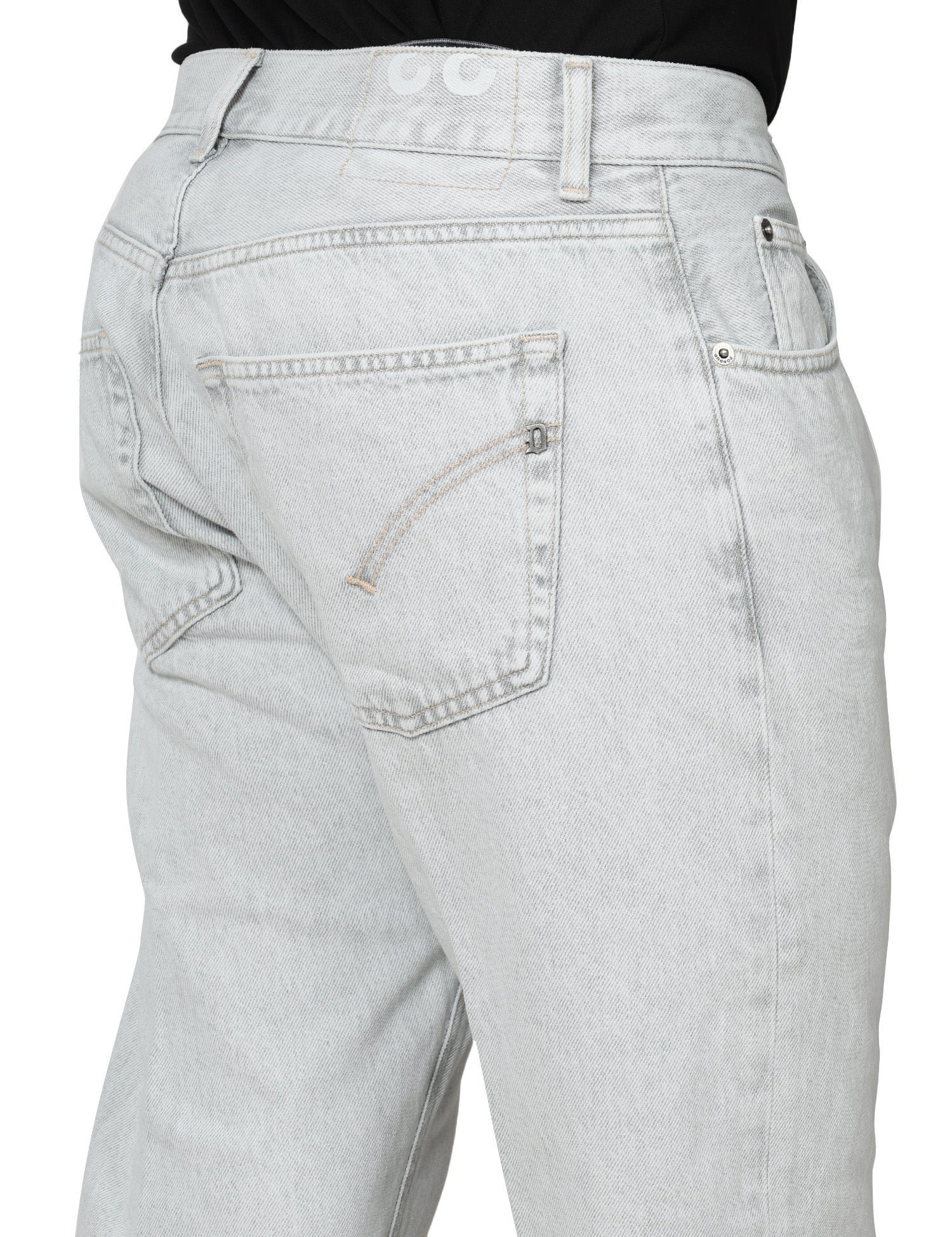 JEANS UOMO DONDUP DIAN GRIGIO CHIARO CINQUE TASCHE CARROT FIT