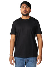 T-SHIRT UOMO DONDUP NERA GIROCOLLO IN JERSEY CON D LOGO SUL RICAMATA SUL PETTO