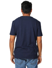 T-SHIRT UOMO DONDUP UNIVERSO GIROCOLLO IN JERSEY FIAMMATO CON LOGO SUL PETTO