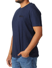 T-SHIRT UOMO DONDUP UNIVERSO GIROCOLLO IN JERSEY FIAMMATO CON LOGO SUL PETTO
