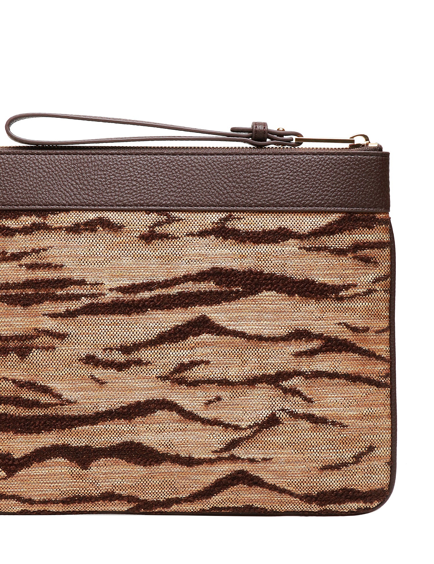 BORSA ELISABETTA FRANCHI CAMMELLO STAMPA TIGRE EFFETTO RAFIA