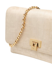 BORSA ELISABETTA FRANCHI VANIGLIA IN SUEDE STAMPA COCCO CON DETTAGLIO LOGO SULLA CHIUSURA