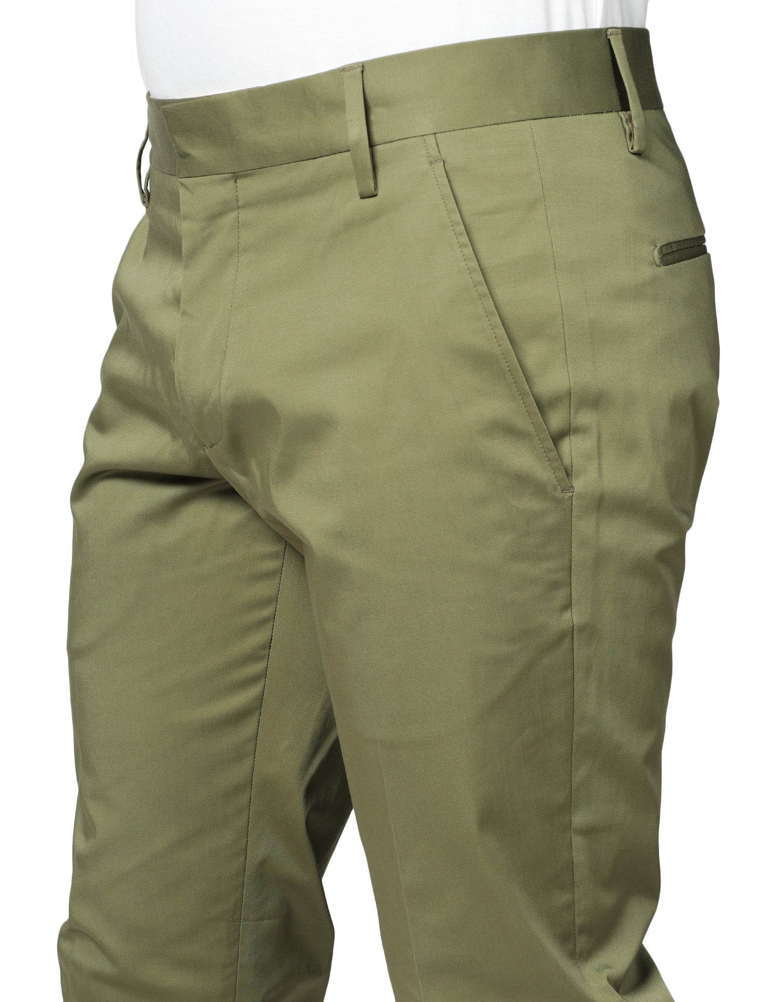 PANTALONE UOMO ENTRE AMIS SENNA MILITARE CON TASCA AMERICA SLIM FIT