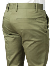 PANTALONE UOMO ENTRE AMIS SENNA MILITARE CON TASCA AMERICA SLIM FIT
