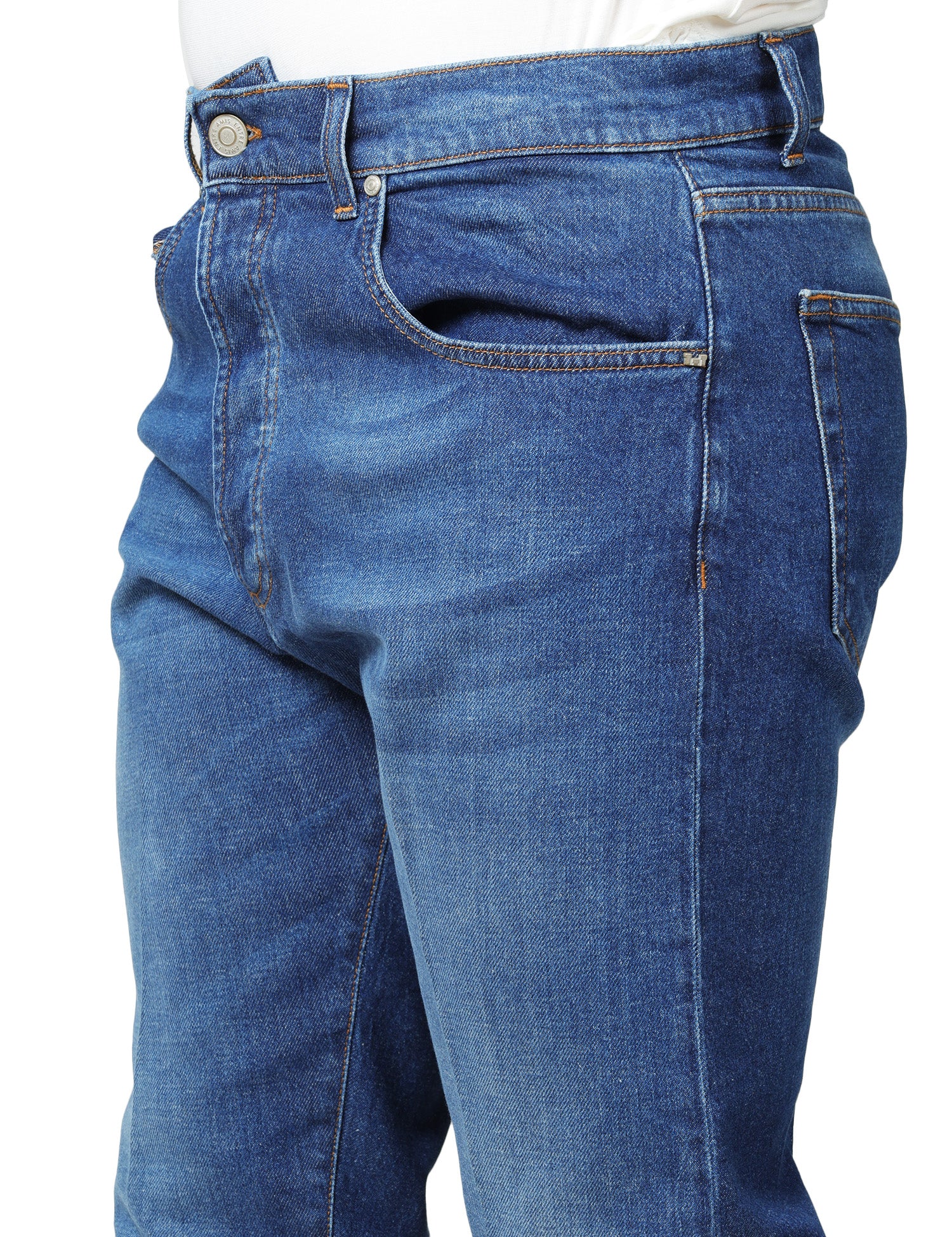 JEANS UOMO ENTRE AMIS CHRIS DENIM SCURO 5 TASCHE REGULAR FIT