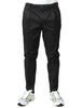 Pantalone uomo entre amis reno nero con pinces singola ed elastico in vita