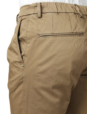 PANTALONE UOMO ENTRE AMIS RENO TABACCO CON PINCES SINGOLA ED ELASTICO IN VITA