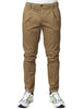 Pantalone uomo entre amis reno tabacco con pinces singola ed elastico in vita