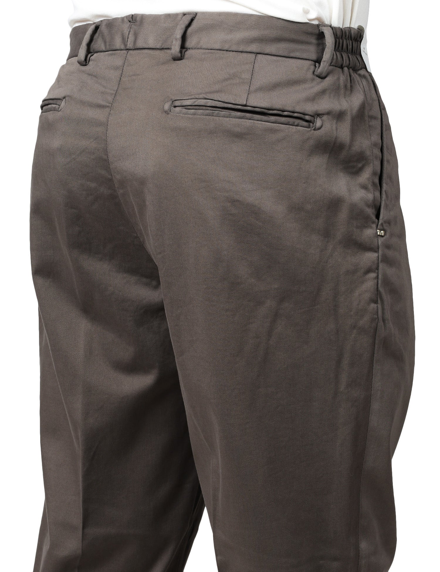 PANTALONE UOMO ENTRE AMIS MONET BROWN CON PINCES SINGOLA CARROT FIT