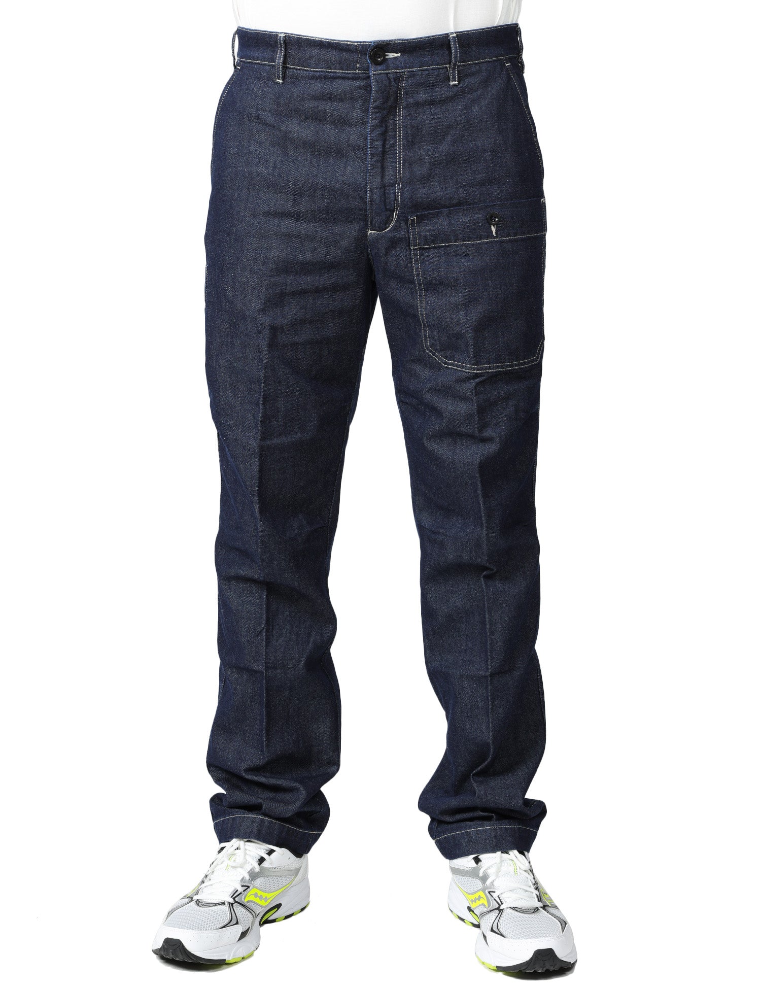 JEANS UOMO FORNITURE CIVILI JALEBI DENIM SCURO CON TASCA A TOPPA DAVANTI