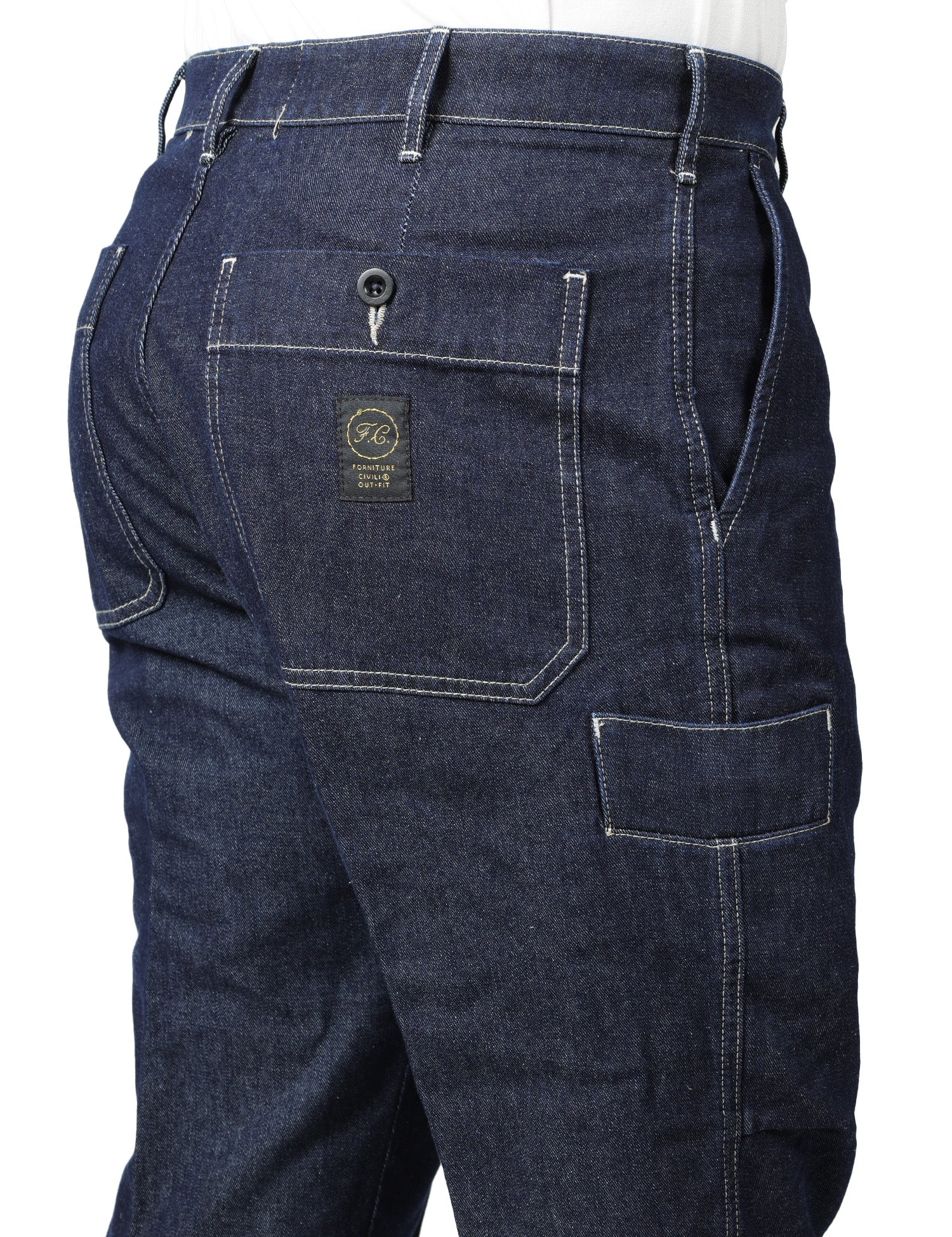 JEANS UOMO FORNITURE CIVILI JALEBI DENIM SCURO CON TASCA A TOPPA DAVANTI