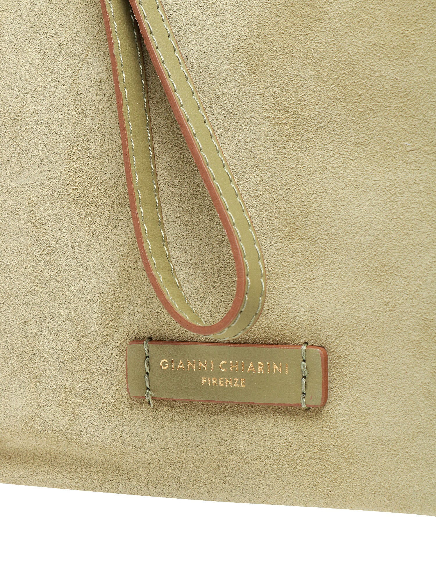 BORSA GIANNI CHIARINI NORA POUCH WILLOW IN PELLE SCAMOSCIATA CON CINTURINO IN PELLE E TRACOLLA REMOVIBILI