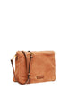Borsa gianni chiarini nora pouch caramel in pelle scamosciata con cinturino e tracolla removibili