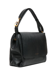 BORSA GIANNI CHIARINI CECILE NERA IN PELLE GRANA MAXI CON MANICO E CHIUSURA MAGNETICA