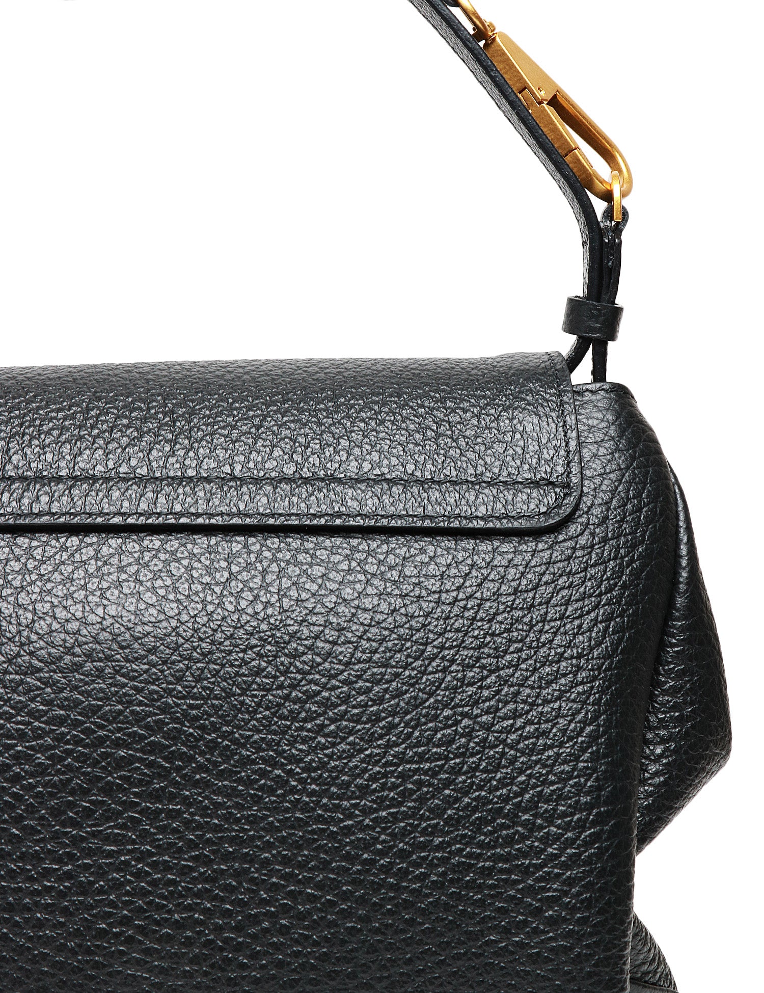 BORSA GIANNI CHIARINI CECILE NERA IN PELLE GRANA MAXI CON MANICO E CHIUSURA MAGNETICA