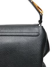 BORSA GIANNI CHIARINI CECILE NERA IN PELLE GRANA MAXI CON MANICO E CHIUSURA MAGNETICA
