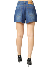 SHORTS DONNA GOD SAVE DENIM ARES LAVAGGIO MEDIO CON PINCES E ORLO TAGLIO VIVO