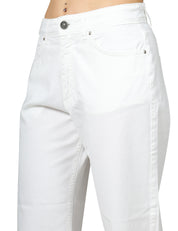 JEANS DONNA GOD SAVE DENIM DIANA BIANCO IN BULL DI COTONE BOY FIT
