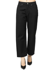 JEANS DONNA GOD SAVE DENIM DIANA NERO IN BULL DI COTONE BOY FIT