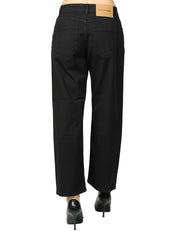 JEANS DONNA GOD SAVE DENIM DIANA NERO IN BULL DI COTONE BOY FIT
