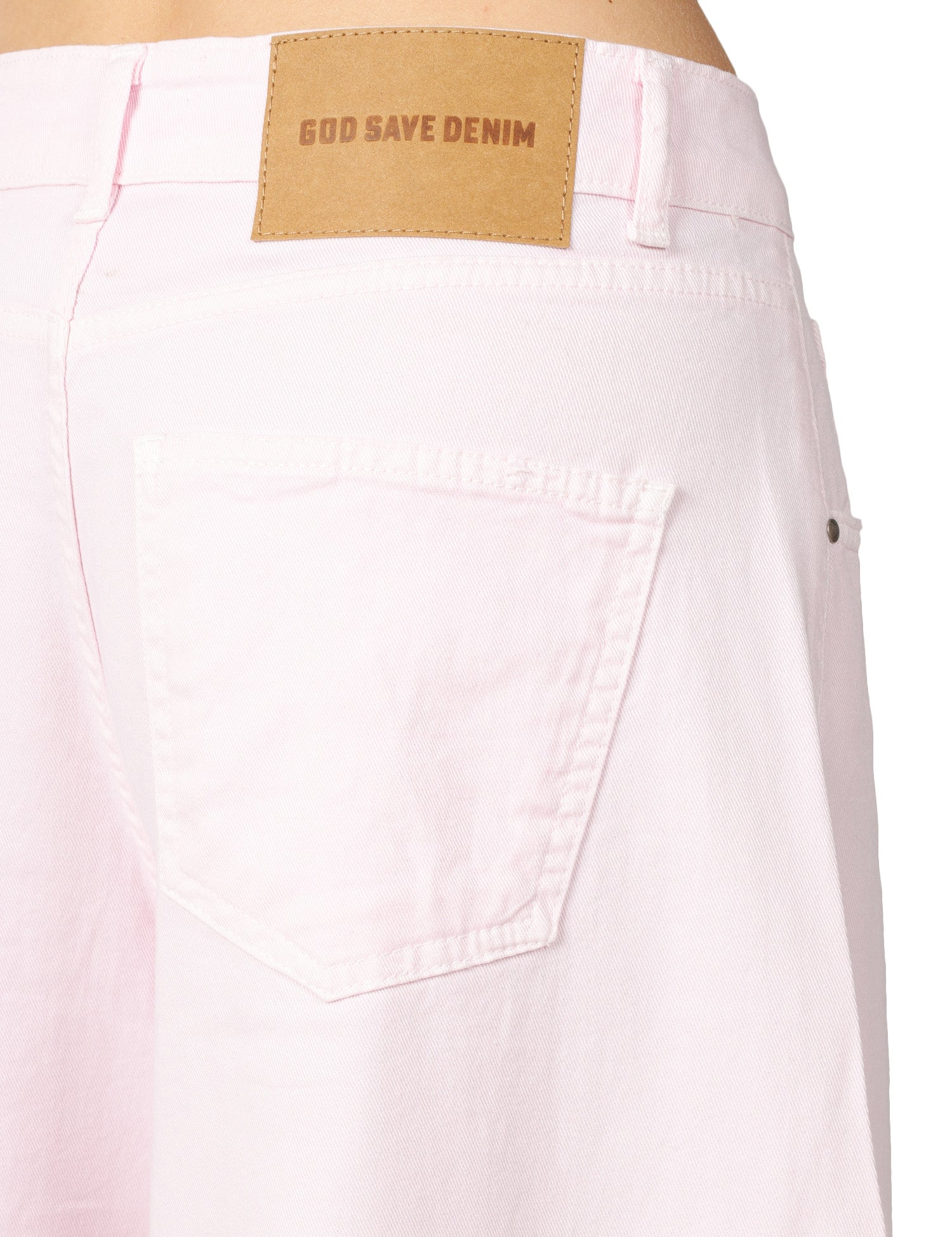 JEANS DONNA GOD SAVE DENIM IRIDE ROSA BALLON