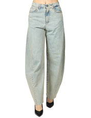 JEANS DONNA GOD SAVE DENIM NEMESI LAVAGGIO CHIARO ECRù BALLON FIT CON SPICCHI LATERALI