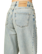 JEANS DONNA GOD SAVE DENIM NEMESI LAVAGGIO CHIARO ECRù BALLON FIT CON SPICCHI LATERALI