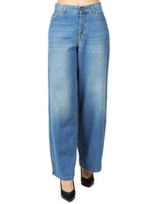 JEANS DONNA GOD SAVE DENIM ZEFIRO LAVAGGIO MEDIO VITA CON GAMBA LARGA