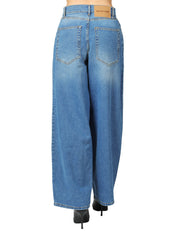 JEANS DONNA GOD SAVE DENIM ZEFIRO LAVAGGIO MEDIO VITA CON GAMBA LARGA