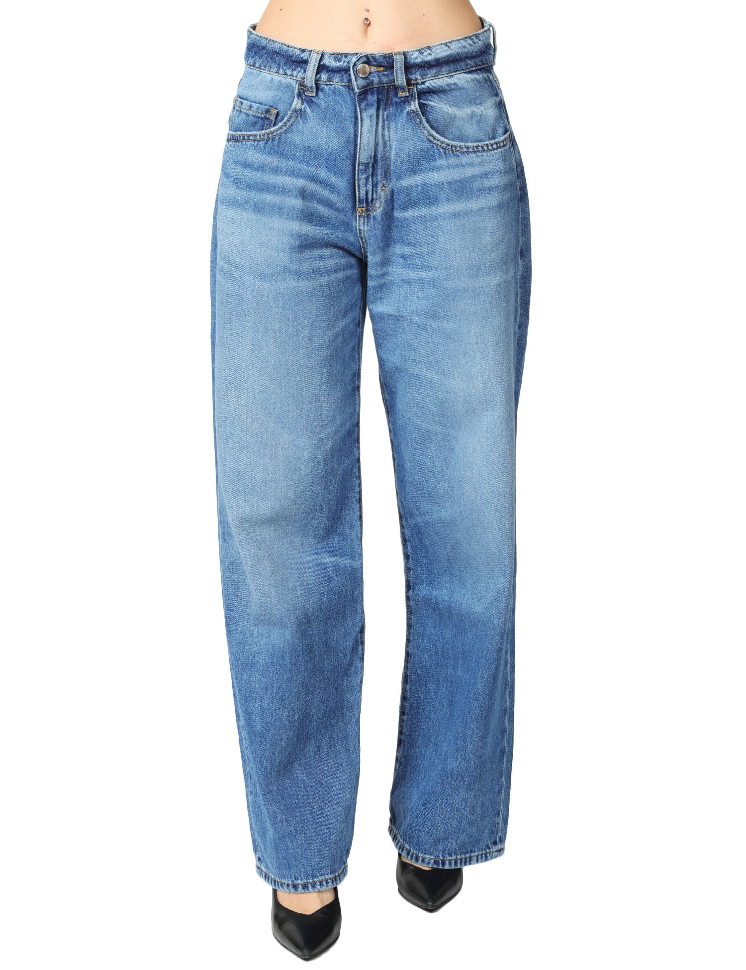 JEANS DONNA ICON DENIM BEA LAVAGGIO MEDIO A GAMBA DRITTA