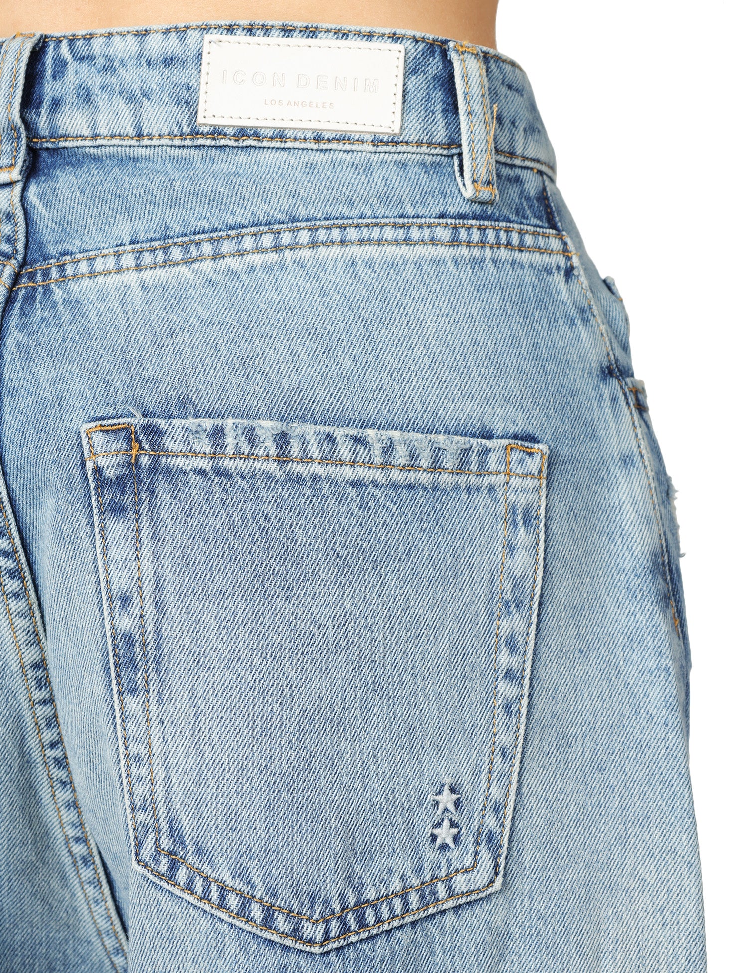 JEANS DONNA ICON DENIM COCO SMOKE BLU A VITA ALTA WIDE LEG