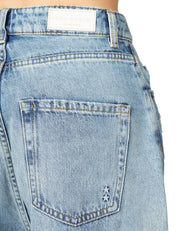 JEANS DONNA ICON DENIM COCO SMOKE BLU A VITA ALTA WIDE LEG