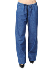 JEANS DONNA ICON DENIM COSY DENIM MEDIO CON COULISSE IN COTONE ULTRALIGHT