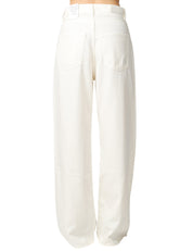 JEANS DONNA ICON DENIM DEBBY WHITE 5 TASCHE WIDE LEG