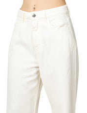 JEANS DONNA ICON DENIM DEBBY WHITE 5 TASCHE WIDE LEG