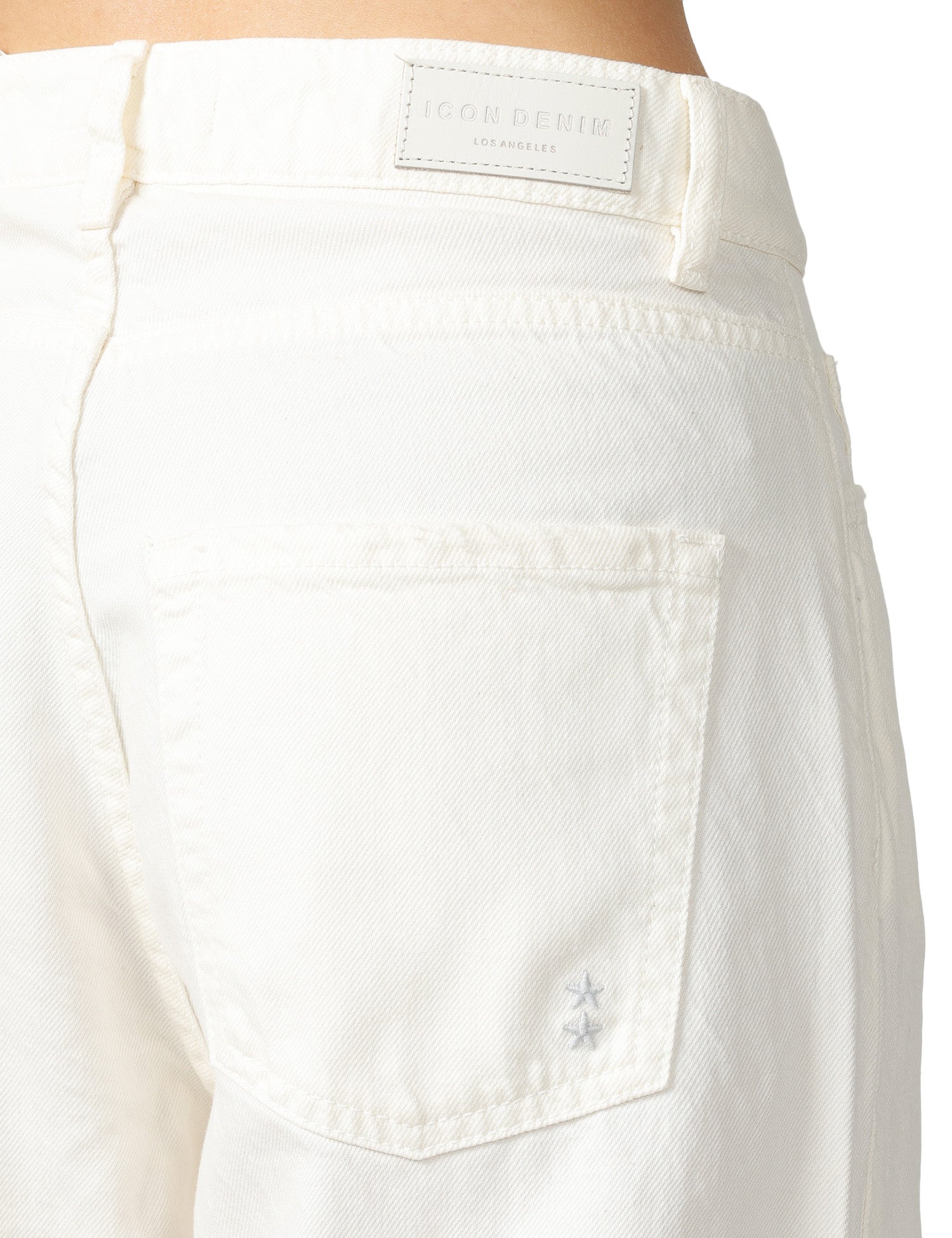 JEANS DONNA ICON DENIM DEBBY WHITE 5 TASCHE WIDE LEG