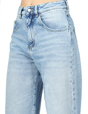 JEANS DONNA ICON DENIM POPPY LAVAGGIO CHIARO WIDE LEG A VITA ALTA