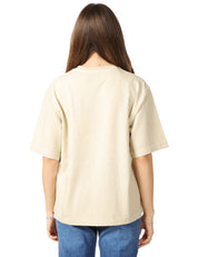 T-SHIRT DONNA ICON DENIM DESERTO TAGLIO OVER CON STELLINE LOGO SUL PETTO 100% COTONE